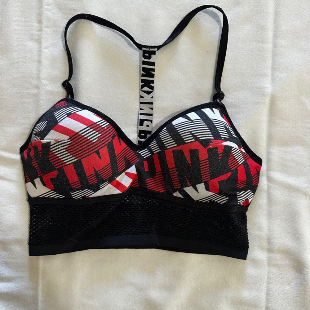 Victoria's Secret Black and Red Bra with Adjustable Straps